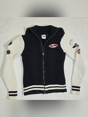 Harley Davidson Genuine MotorClothes Multi Patch Varsity Knit Sweater Medium